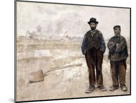 The Two Workmen-Jean Francois Raffaelli-Mounted Giclee Print