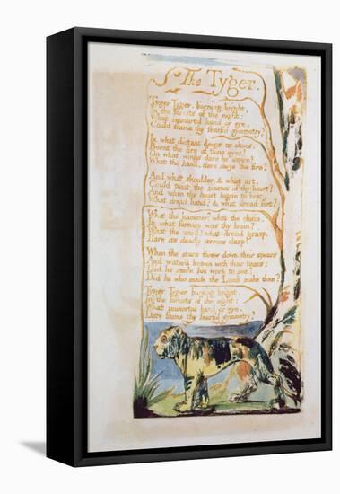 The Tyger, from Songs of Innocence-William Blake-Framed Stretched Canvas