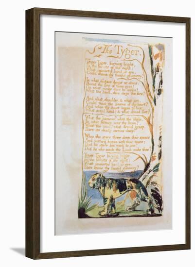 The Tyger, from Songs of Innocence-William Blake-Framed Giclee Print