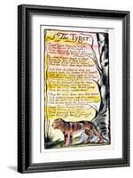 The Tyger', Plate 36 (Bentley 42) from 'Songs of Innocence and of Experience' (Bentley Copy L)-William Blake-Framed Giclee Print