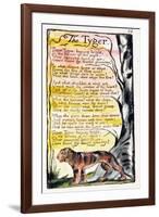 The Tyger', Plate 36 (Bentley 42) from 'Songs of Innocence and of Experience' (Bentley Copy L)-William Blake-Framed Giclee Print