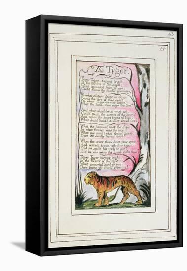 The Tyger: Plate 43 from 'Songs of Innocence and of Experience' C.1802-08-William Blake-Framed Stretched Canvas