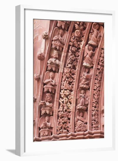 The Tympanum on Basel Munster (Minster) Cathedral, Basel, Switzerland, Europe-Julian Elliott-Framed Photographic Print