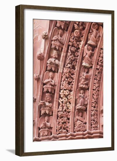 The Tympanum on Basel Munster (Minster) Cathedral, Basel, Switzerland, Europe-Julian Elliott-Framed Photographic Print