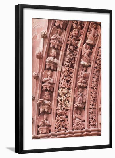 The Tympanum on Basel Munster (Minster) Cathedral, Basel, Switzerland, Europe-Julian Elliott-Framed Photographic Print