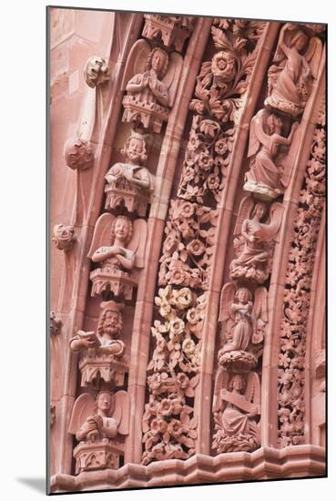 The Tympanum on Basel Munster (Minster) Cathedral, Basel, Switzerland, Europe-Julian Elliott-Mounted Photographic Print