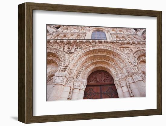 The Tympanum on Eglise Notre Dame La Grande in Central Poitiers-Julian Elliott-Framed Photographic Print