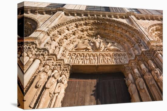 The Tympanum on the West Front of Chartres Cathedral-Julian Elliott-Stretched Canvas