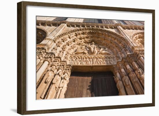 The Tympanum on the West Front of Chartres Cathedral-Julian Elliott-Framed Photographic Print