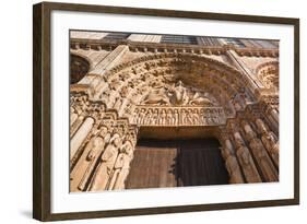 The Tympanum on the West Front of Chartres Cathedral-Julian Elliott-Framed Photographic Print