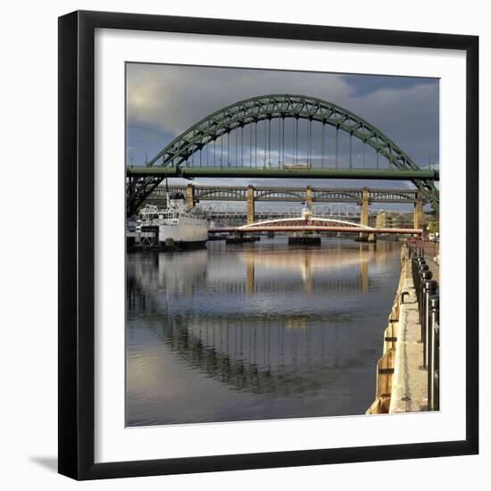 The Tyne Bridges, Newcastle upon Tyne, England.-Joe Cornish-Framed Photo