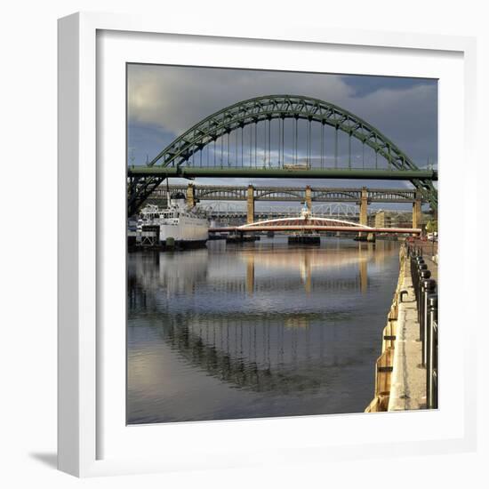 The Tyne Bridges, Newcastle upon Tyne, England.-Joe Cornish-Framed Photo