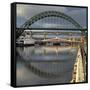 The Tyne Bridges, Newcastle upon Tyne, England.-Joe Cornish-Framed Stretched Canvas