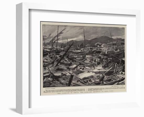 The Typhoon in China, the Damaged Shipping at Hong Kong-Frederic De Haenen-Framed Giclee Print