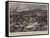 The Typhoon in China, the Damaged Shipping at Hong Kong-Frederic De Haenen-Framed Stretched Canvas