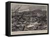 The Typhoon in China, the Damaged Shipping at Hong Kong-Frederic De Haenen-Framed Stretched Canvas