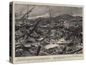 The Typhoon in China, the Damaged Shipping at Hong Kong-Frederic De Haenen-Stretched Canvas