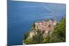The typical village of Varenna surrounded by the blue water of Lake Como and gardens, Italy-Roberto Moiola-Mounted Photographic Print