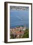 The typical village of Varenna surrounded by the blue water of Lake Como and gardens, Italy-Roberto Moiola-Framed Photographic Print