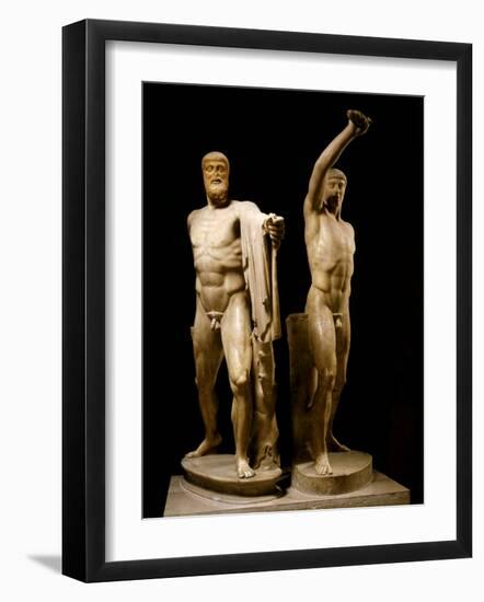 The Tyrannicides, Sculptural Group Depicting the Athenians, Harmodius and Aristogiton-null-Framed Photographic Print