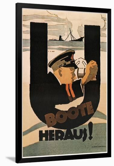 The U-Boats are Out!, 1917-Hans Rudi Erdt-Framed Giclee Print