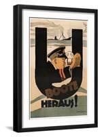 The U-Boats are Out!, 1917-Hans Rudi Erdt-Framed Premium Giclee Print