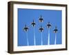 The U.S. Air Force Thunderbirds Perform a 6-ship Formation Flyby During An Air Show-Stocktrek Images-Framed Photographic Print