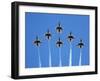 The U.S. Air Force Thunderbirds Perform a 6-ship Formation Flyby During An Air Show-Stocktrek Images-Framed Photographic Print