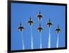 The U.S. Air Force Thunderbirds Perform a 6-ship Formation Flyby During An Air Show-Stocktrek Images-Framed Photographic Print