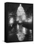 The U.S. Capitol Builing in a Light Night Rain-null-Framed Stretched Canvas