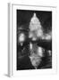 The U.S. Capitol Builing in a Light Night Rain-null-Framed Art Print