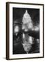 The U.S. Capitol Builing in a Light Night Rain-null-Framed Art Print