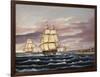 The U.S. Frigate United States and the Captured H. B. M. Frigate Macedonian Off Sandy Hook-Thomas Chambers-Framed Giclee Print