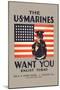 The U.S. Marines Want You-null-Mounted Art Print