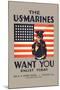 The U.S. Marines Want You-null-Mounted Art Print