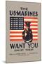 The U.S. Marines Want You-null-Mounted Art Print