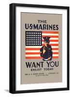 The U.S. Marines Want You-null-Framed Art Print