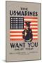 The U.S. Marines Want You-null-Mounted Art Print