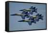 The U.S. Navy Flight Demonstration Squadron, the Blue Angels-null-Framed Stretched Canvas