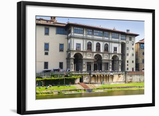 The Uffizi, Arno River, UNESCO World Heritage Site, Florence (Firenze), Tuscany, Italy, Europe-Nico Tondini-Framed Photographic Print