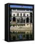 The Uffizi Reflected in the Arno River, Florence, Tuscany, Italy-Nedra Westwater-Framed Stretched Canvas