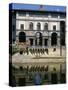The Uffizi Reflected in the Arno River, Florence, Tuscany, Italy-Nedra Westwater-Stretched Canvas
