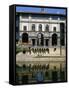 The Uffizi Reflected in the Arno River, Florence, Tuscany, Italy-Nedra Westwater-Framed Stretched Canvas