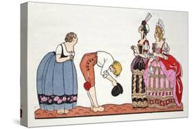 The Ugly Sisters from Cinderella-Georges Barbier-Stretched Canvas