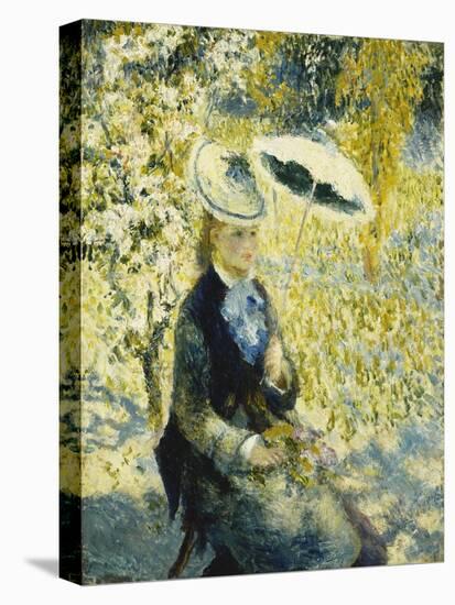 The Umbrella; L'Ombrelle, 1878-Pierre-Auguste Renoir-Stretched Canvas