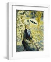 The Umbrella; L'Ombrelle, 1878-Pierre-Auguste Renoir-Framed Giclee Print