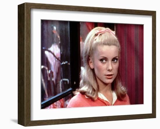 The Umbrellas Of Cherbourg, (aka Les Parapluies De Cherbourg), Catherine Deneuve, 1964-null-Framed Photo