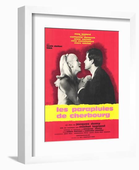 The Umbrellas of Cherbourg, French Movie Poster, 1964-null-Framed Art Print