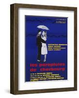 The Umbrellas of Cherbourg, French Movie Poster, 1964-null-Framed Art Print