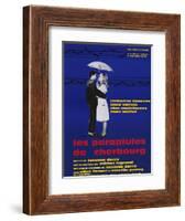 The Umbrellas of Cherbourg, French Movie Poster, 1964-null-Framed Art Print